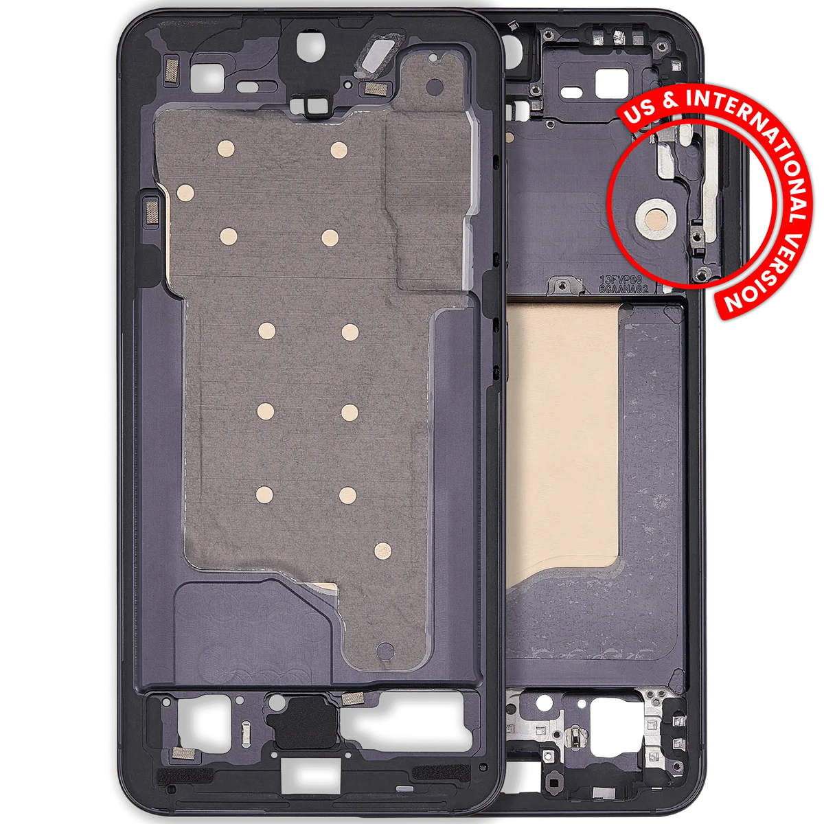Replacement Mid-Frame Housing Compatible For Samsung Galaxy S25 5G (US & International Version) (Blue Black)