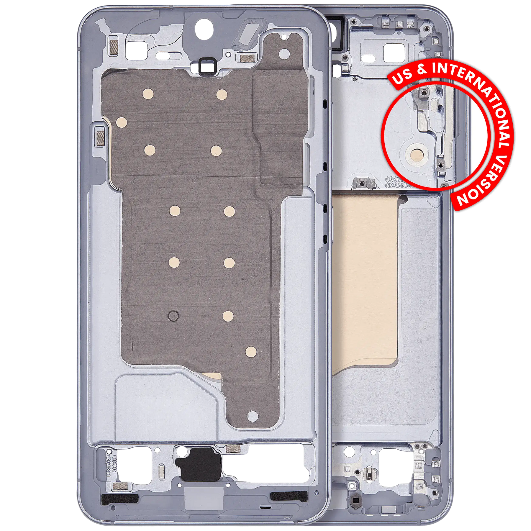 Replacement Mid-Frame Housing Compatible For Samsung Galaxy S25 5G (US & International Version) (Icy Blue)