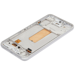 OLED Assembly With Frame Compatible For Samsung Galaxy A54 5G Replacement (A546 / 2023) (US & International Version) (Refurbished) (White)