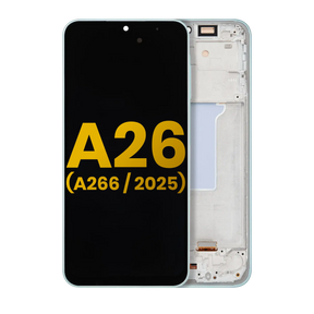 OLED Assembly With Frame Compatible For Samsung Galaxy A26 5G (A266 / 2025) (Refurbished) (Mint)