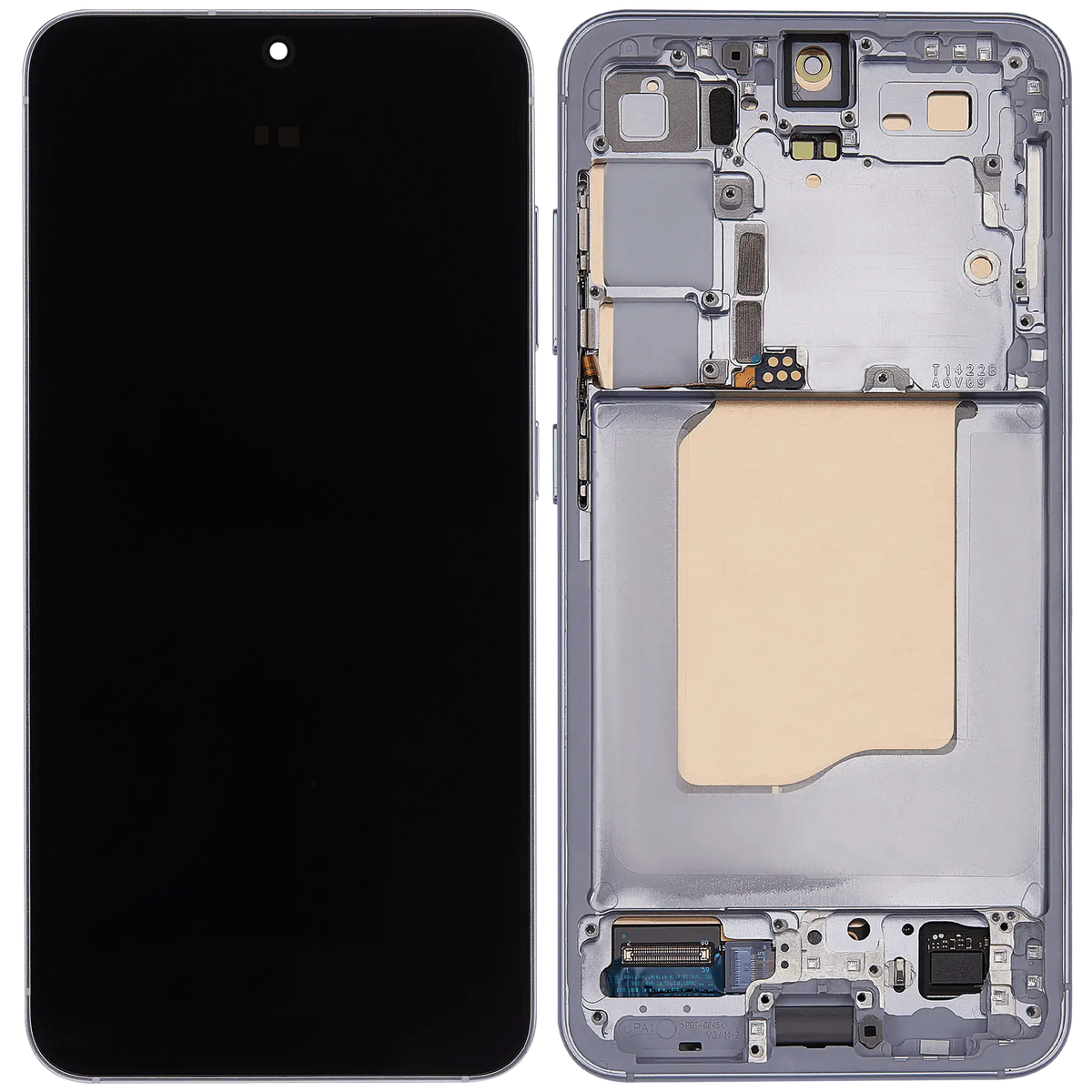 OLED Assembly With Frame Compatible For Samsung Galaxy S25 5G Replacement (US & International Version) (Refurbished) (Icy Blue)