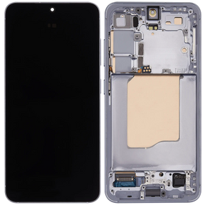 OLED Assembly With Frame Compatible For Samsung Galaxy S25 5G Replacement (US & International Version) (Refurbished) (Icy Blue)