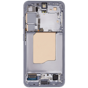 OLED Assembly With Frame Compatible For Samsung Galaxy S25 5G Replacement (US & International Version) (Refurbished) (Icy Blue)