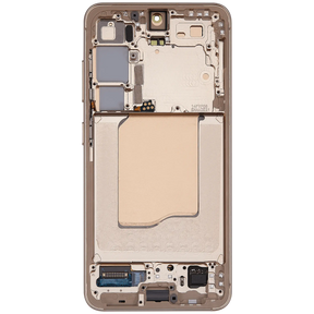 OLED Assembly With Frame Compatible For Samsung Galaxy S25 5G Replacement (US & International Version) (Refurbished) (Pink Gold)