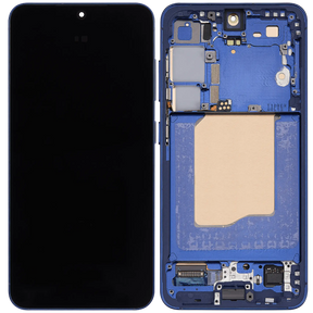 OLED Assembly With Frame Compatible For Samsung Galaxy S25 5G Replacement (US & International) (Refurbished) (Navy)