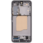 OLED Assembly With Frame Compatible For Samsung Galaxy S25 5G Replacement (US & International) (Refurbished) (Silver Shadow)