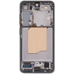 OLED Assembly With Frame Compatible For Samsung Galaxy S25 5G Replacement (US & International) (Refurbished) (Silver Shadow)