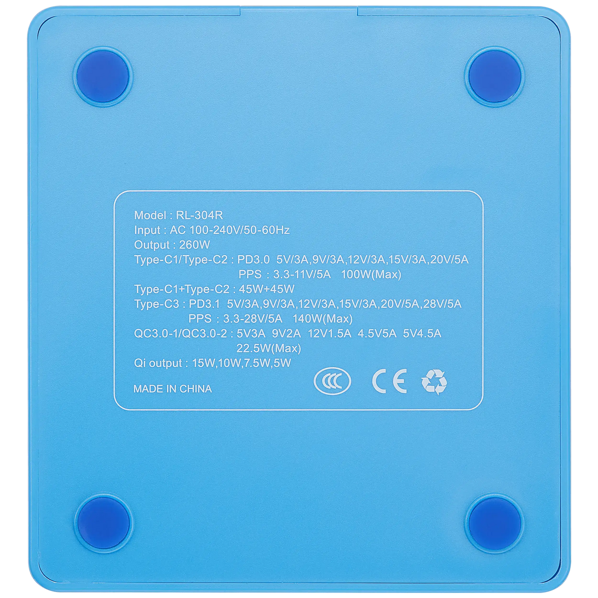 RL-304R 260W (6 in 1) GaN Multi-Port Wireless Charging Station (ReLife)