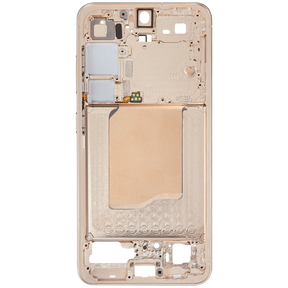 Mid-Frame Housing Compatible For Samsung Galaxy S25 5G Replacement  (US & International Version) (Pink Gold)