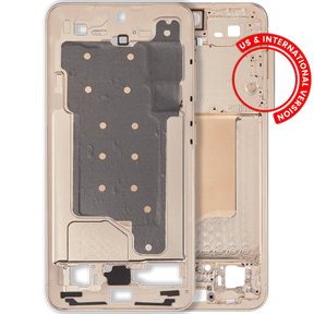 Mid-Frame Housing Compatible For Samsung Galaxy S25 5G Replacement  (US & International Version) (Pink Gold)