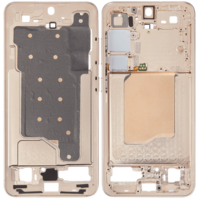 Mid-Frame Housing Compatible For Samsung Galaxy S25 5G Replacement  (US & International Version) (Pink Gold)