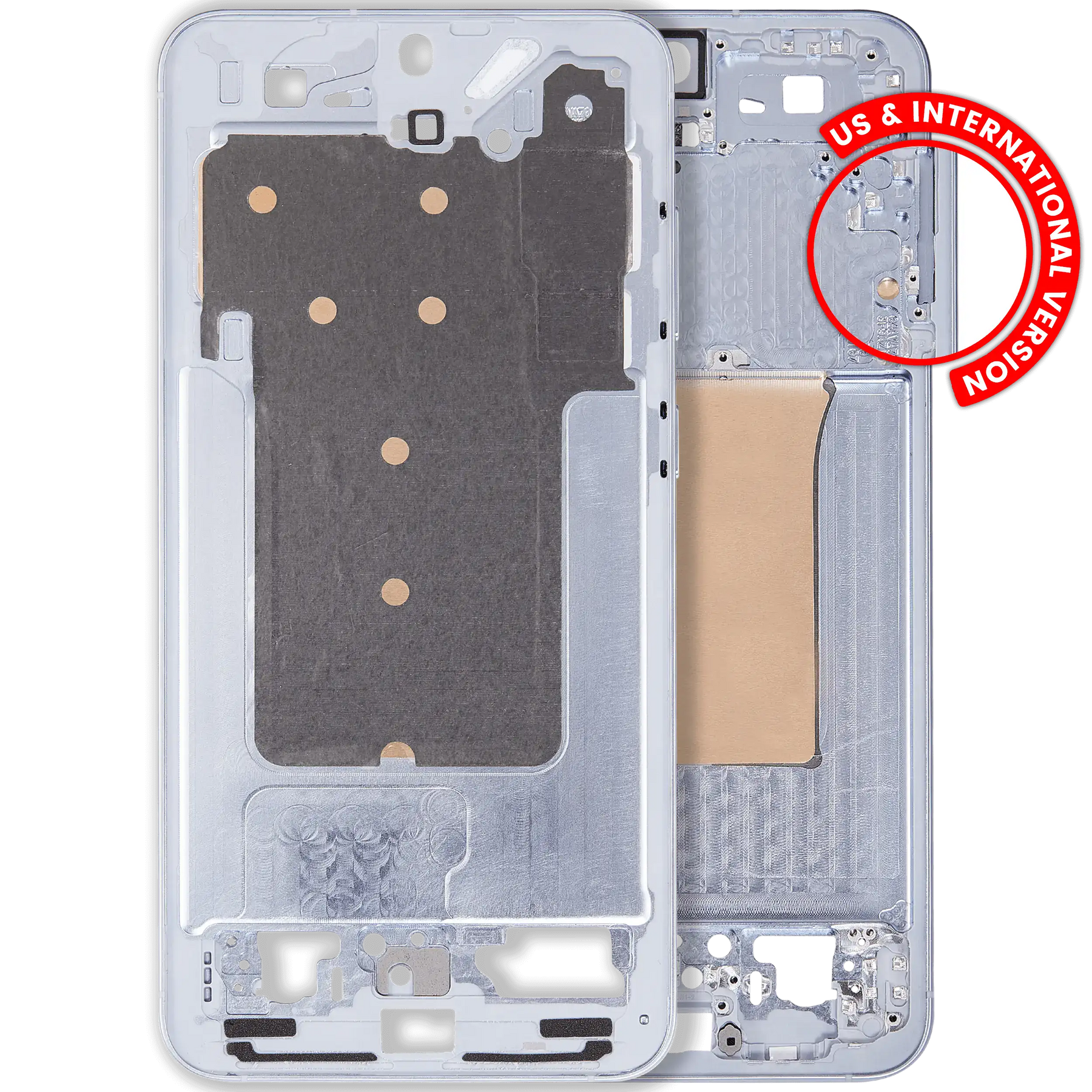 Mid-Frame Housing Compatible For Samsung Galaxy S25 Plus 5G (US & International Version) (Icy Blue)