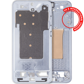 Mid-Frame Housing Compatible For Samsung Galaxy S25 Plus 5G (US & International Version) (Icy Blue)
