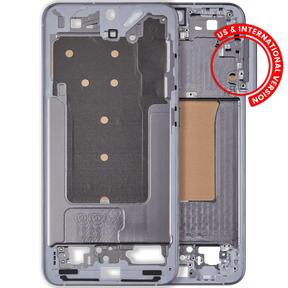 Mid-Frame Housing Compatible For Samsung Galaxy S25 Plus 5G (US & International Version) (Silver Shadow)