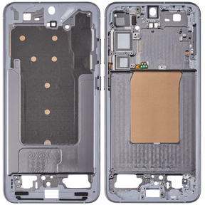 Mid-Frame Housing Compatible For Samsung Galaxy S25 Plus 5G (US & International Version) (Silver Shadow)