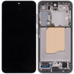 OLED Assembly With Frame Compatible For Samsung Galaxy S25 5G Replacement (US & International) (Service Pack) (Silver Shadow)