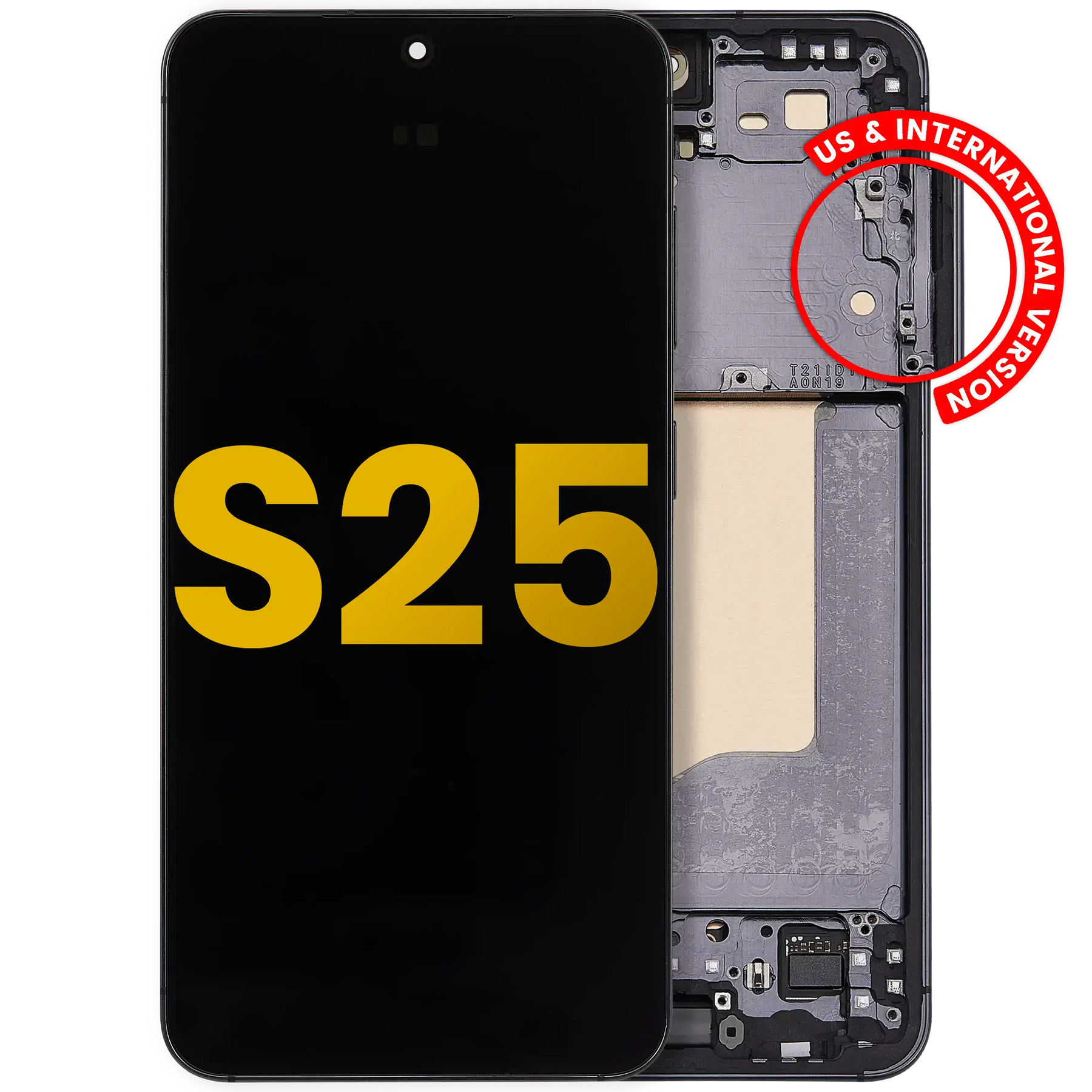 Replacement OLED Assembly With Frame Compatible For Samsung Galaxy S25 5G (US & International) (Refurbished) (Blue Black)