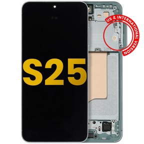 Replacement OLED Assembly With Frame Compatible For Samsung Galaxy S25 5G (US & International) (Refurbished) (Mint)