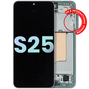 Replacement OLED Assembly With Frame Compatible For Samsung Galaxy S25 5G by Macfactory.in (US & International) (Service Pack) (Mint)