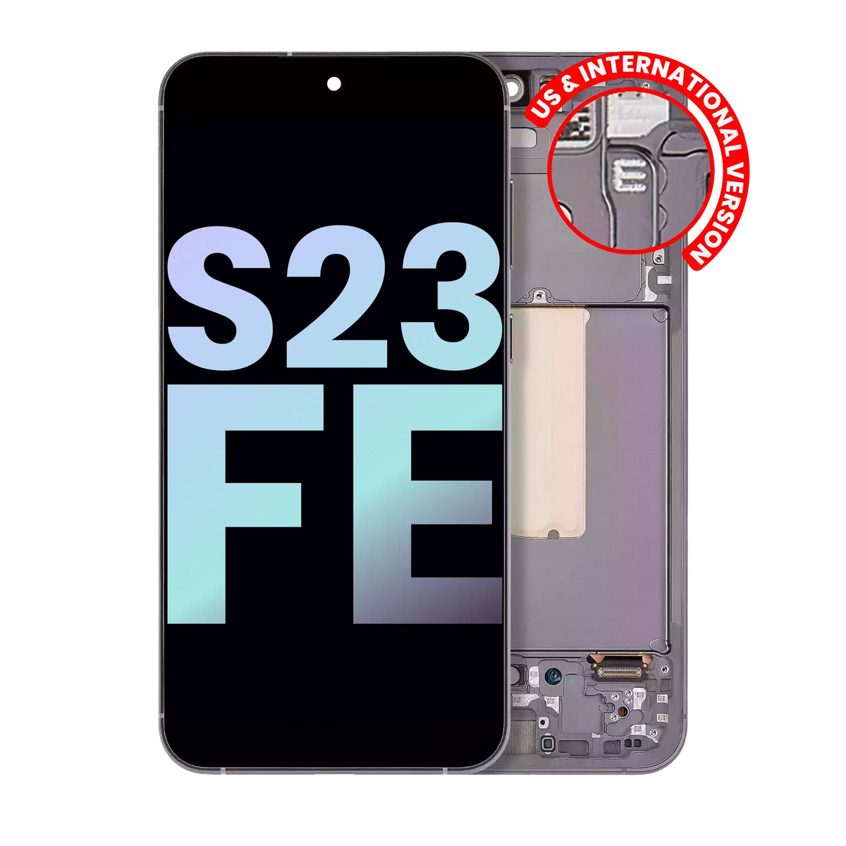 OLED Assembly With Frame Compatible For Samsung Galaxy S23 FE 5G (US & International Version) (Service Pack) (Graphite)