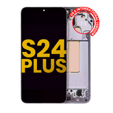 OLED Assembly With Frame Compatible For Samsung Galaxy S24 Plus 5G (US & International Version) (Refurbished) (Sapphire Blue)