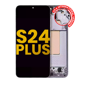 OLED Assembly With Frame Compatible For Samsung Galaxy S24 Plus 5G (US & International Version) (Refurbished) (Sapphire Blue)