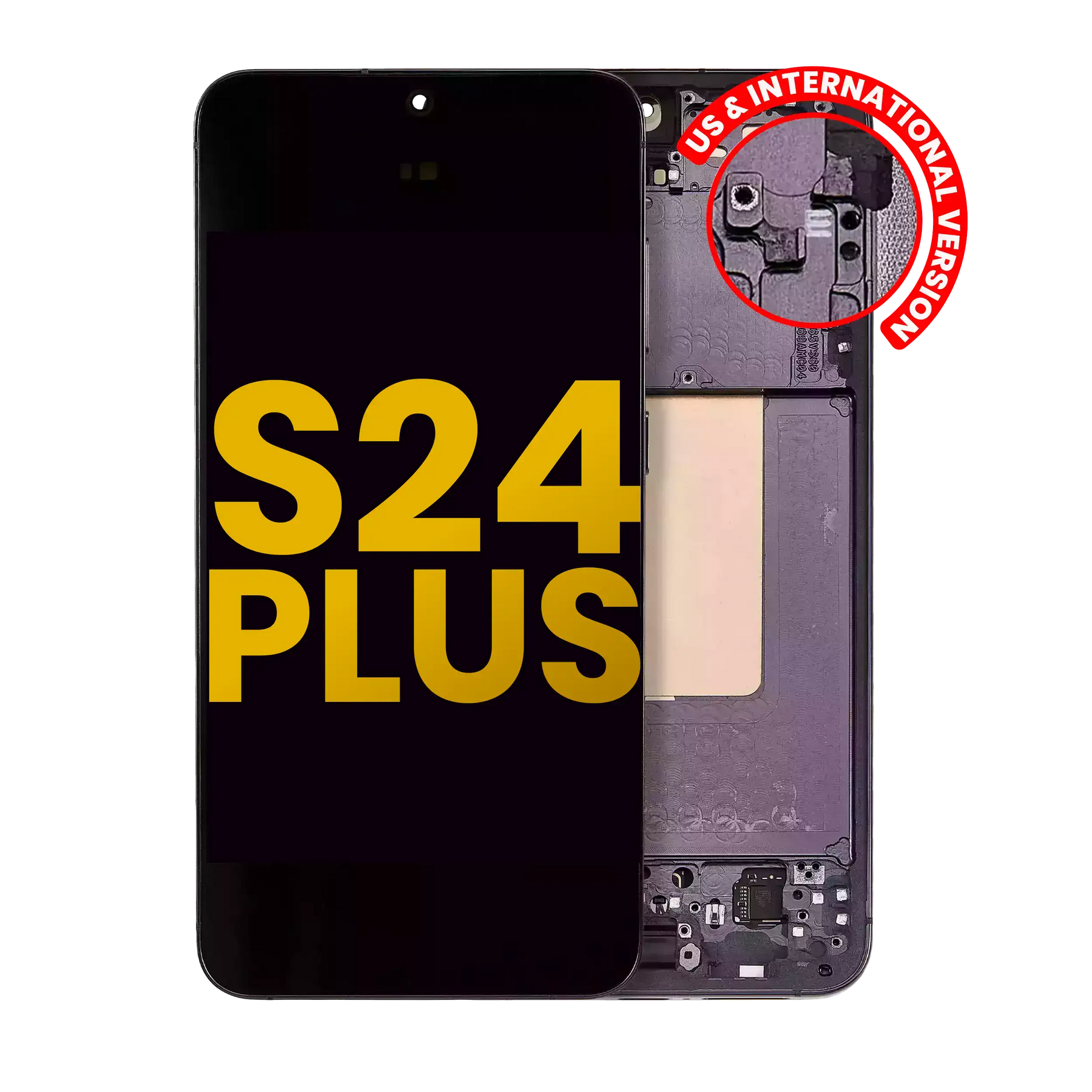 OLED Assembly With Frame Compatible For Samsung Galaxy S24 Plus 5G (US & International Version) (Refurbished) (Onyx Black)