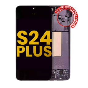 OLED Assembly With Frame Compatible For Samsung Galaxy S24 Plus 5G (US & International Version) (Refurbished) (Onyx Black)