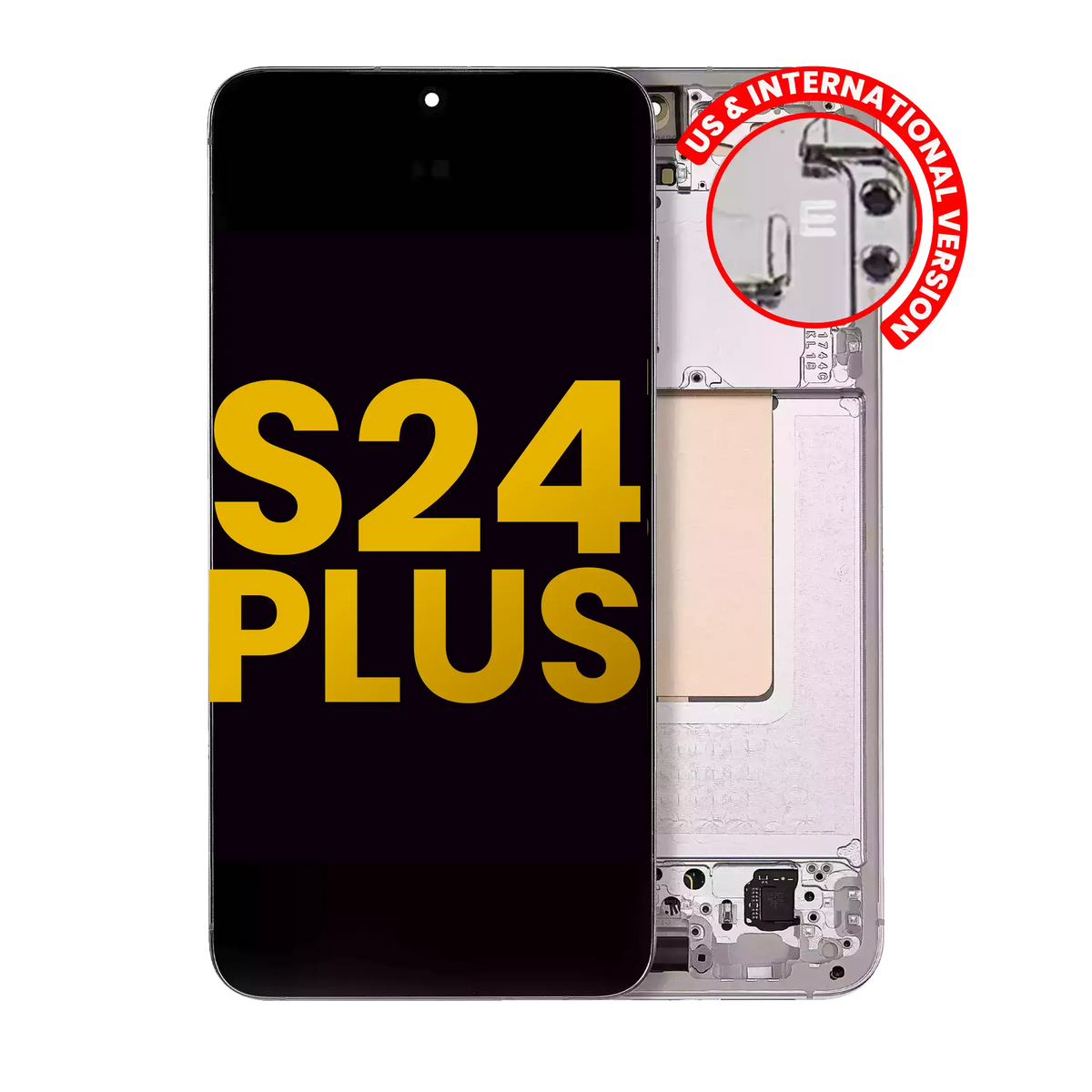 OLED Assembly With Frame Compatible For Samsung Galaxy S24 Plus 5G (US & International Version) (Refurbished) (Marble Grey)