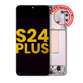 OLED Assembly With Frame Compatible For Samsung Galaxy S24 Plus 5G (US & International Version) (Refurbished) (Marble Grey)