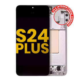 OLED Assembly With Frame Compatible For Samsung Galaxy S24 Plus 5G (US & International Version) (Refurbished) (Marble Grey)