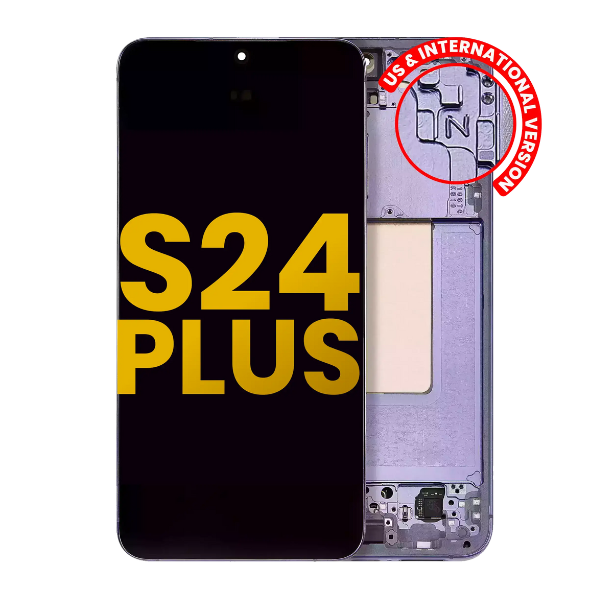 OLED Assembly With Frame Compatible For Samsung Galaxy S24 Plus 5G (US & International Version) (Refurbished) (Cobalt Violet)