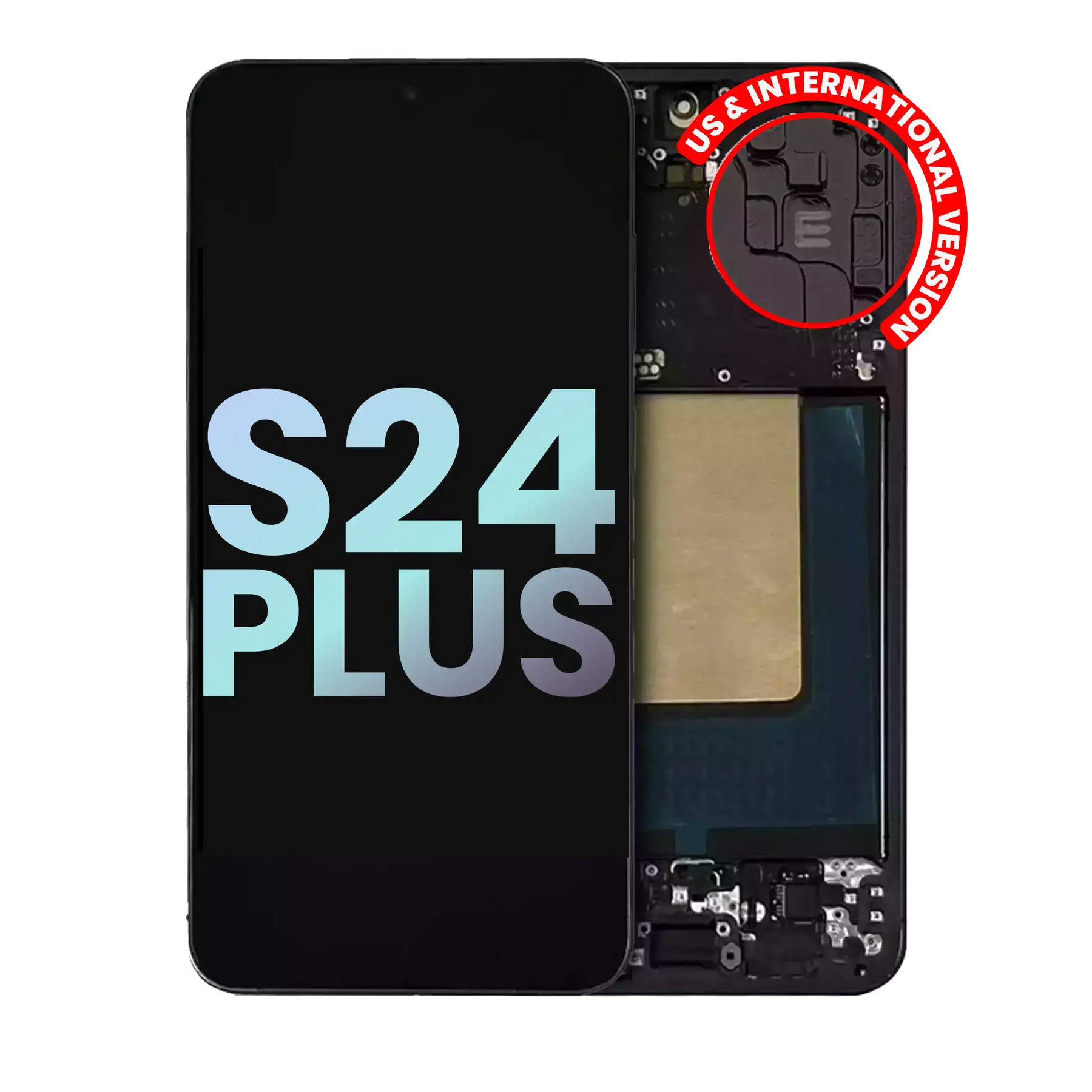 OLED Assembly With Frame Compatible For Samsung Galaxy S24 Plus 5G (US & International Version) (Service Pack) (Onyx Black)