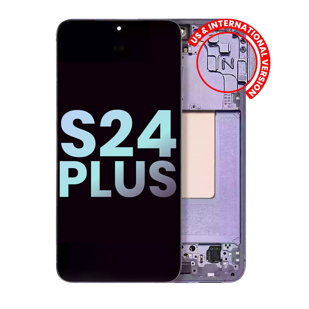 OLED Assembly With Frame Compatible For Samsung Galaxy S24 Plus 5G (US & International Version) (Service Pack) (Cobalt Violet)