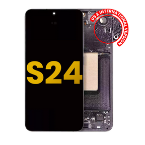 OLED Assembly With Frame Compatible For Samsung Galaxy S24 5G (US & International Version) (Refurbished) (Onyx Black)
