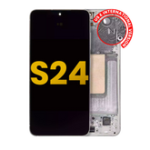 OLED Assembly With Frame Compatible For Samsung Galaxy S24 5G (US & International Version) (Refurbished) (Jade Green)