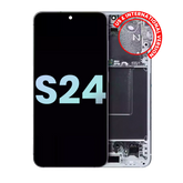 OLED Assembly With Frame Compatible For Samsung Galaxy S24 5G (US & International Version) (Service Pack) (Marble Grey)