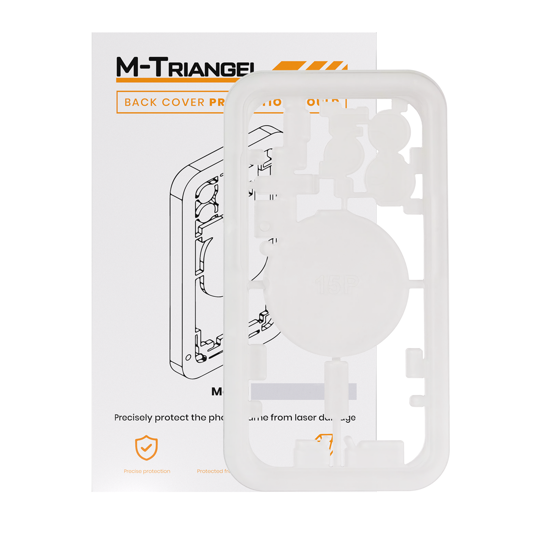 Laser Machine Protection Mold Compatible For iPhone 15 Pro (M-Triangel)