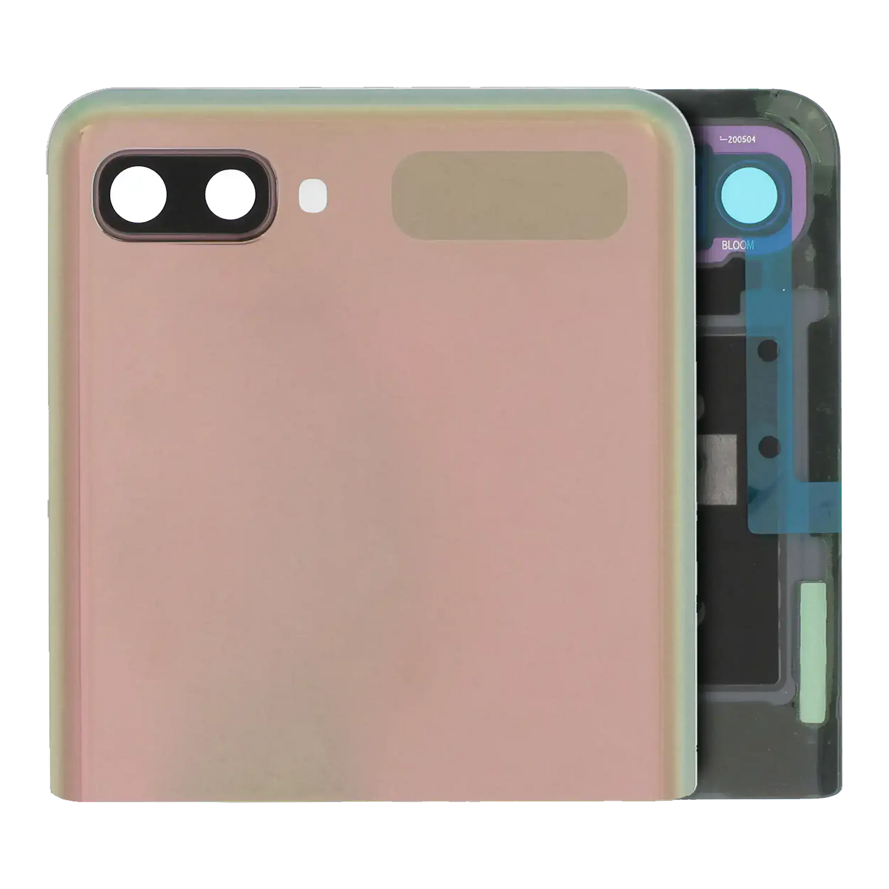 Outer OLED Assembly With Frame Compatible For Samsung Galaxy Z Flip 4G (F700) / Z Flip 5G (F707) (Service Pack) (Mystic Bronze)