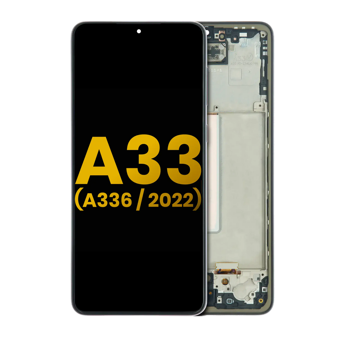LCD Assembly With Frame Compatible For Samsung Galaxy A33 5G (A336 / 2022) (Refurbished) (Black)