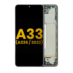 LCD Assembly With Frame Compatible For Samsung Galaxy A33 5G (A336 / 2022) (Refurbished) (Black)