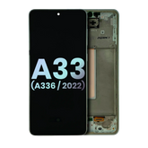 OLED Assembly With Frame Compatible For Samsung Galaxy A33 5G (A336 / 2022) (Service Pack) (Awesome White)