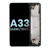 OLED Assembly With Frame Compatible For Samsung Galaxy A33 5G (A336 / 2022) (Service Pack) (Black)