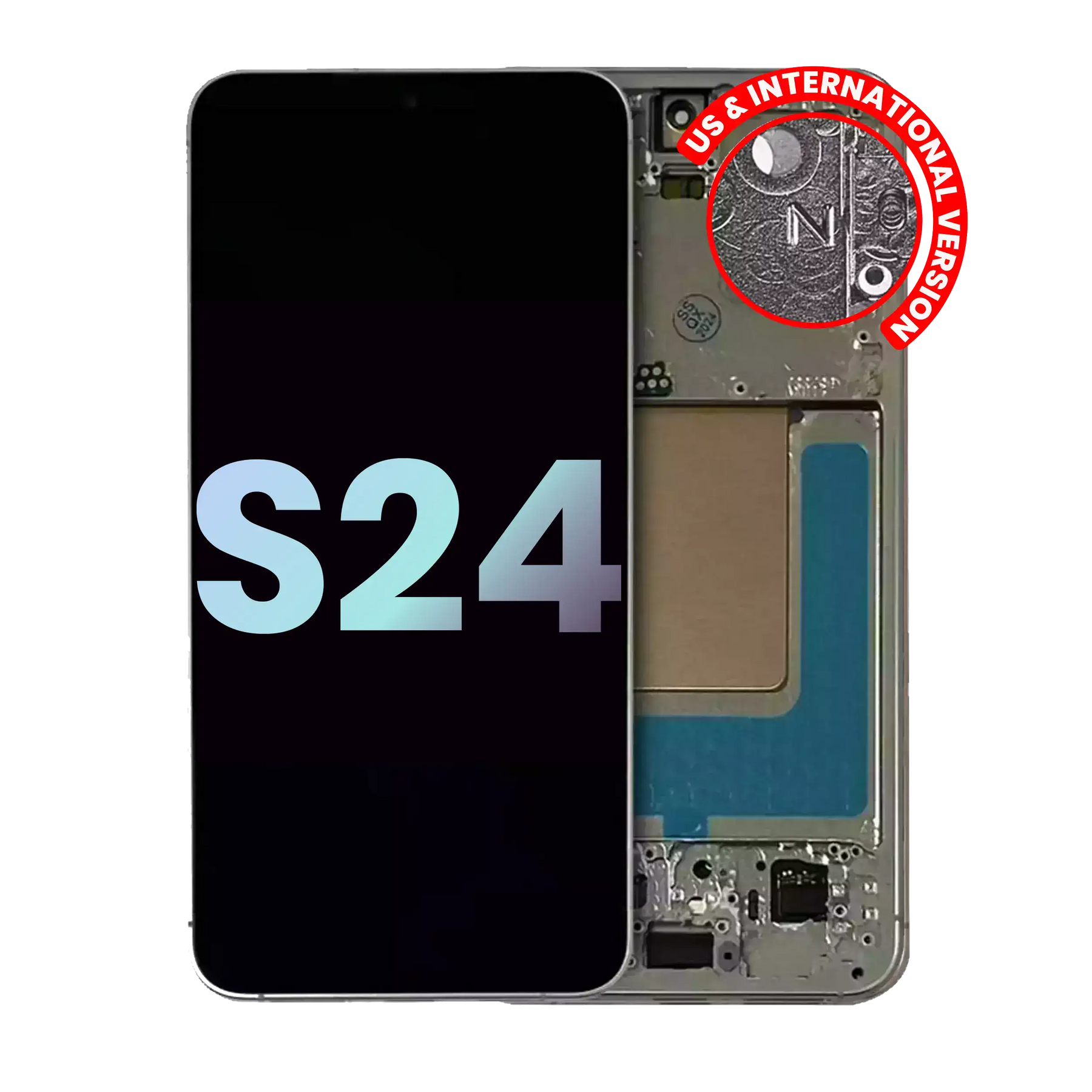 OLED Assembly With Frame Compatible For Samsung Galaxy S24 5G (US & International Version) (Service Pack) (Amber Yellow)