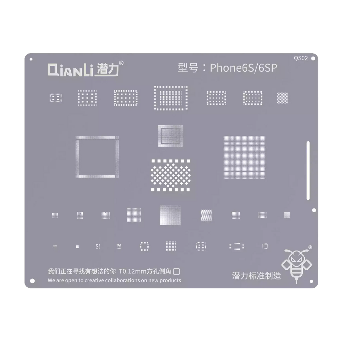 Bumblebee Stencil (QS02) For iPhone 6S / 6S Plus (Qianli)