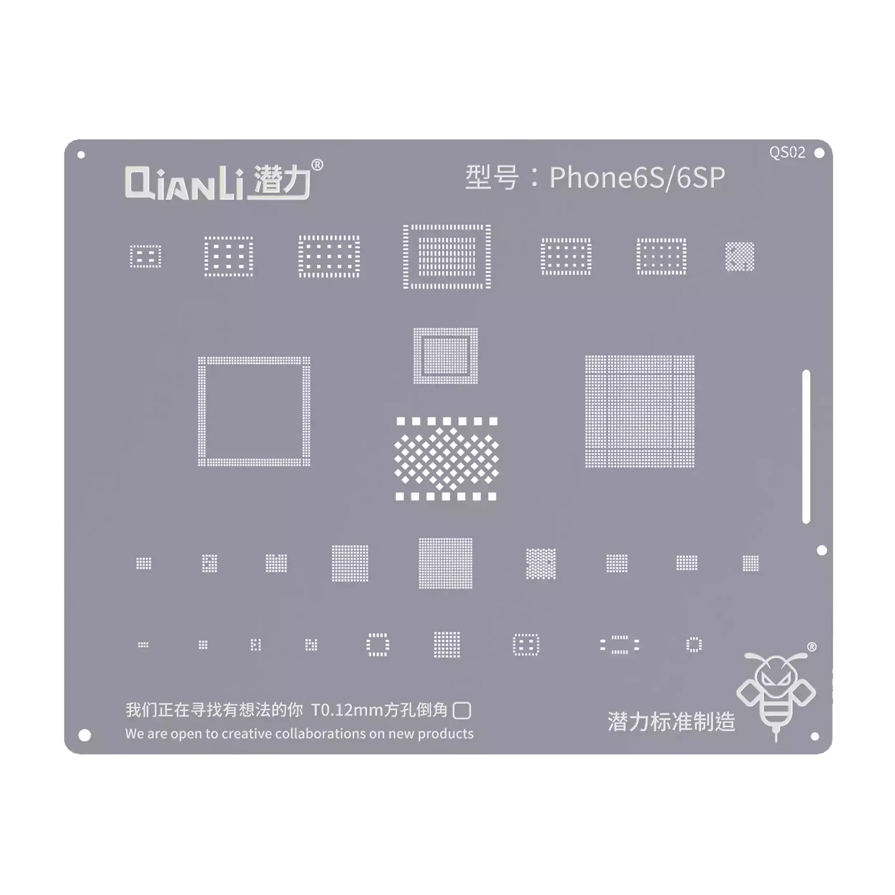 Bumblebee Stencil (QS02) For iPhone 6S / 6S Plus (Qianli)