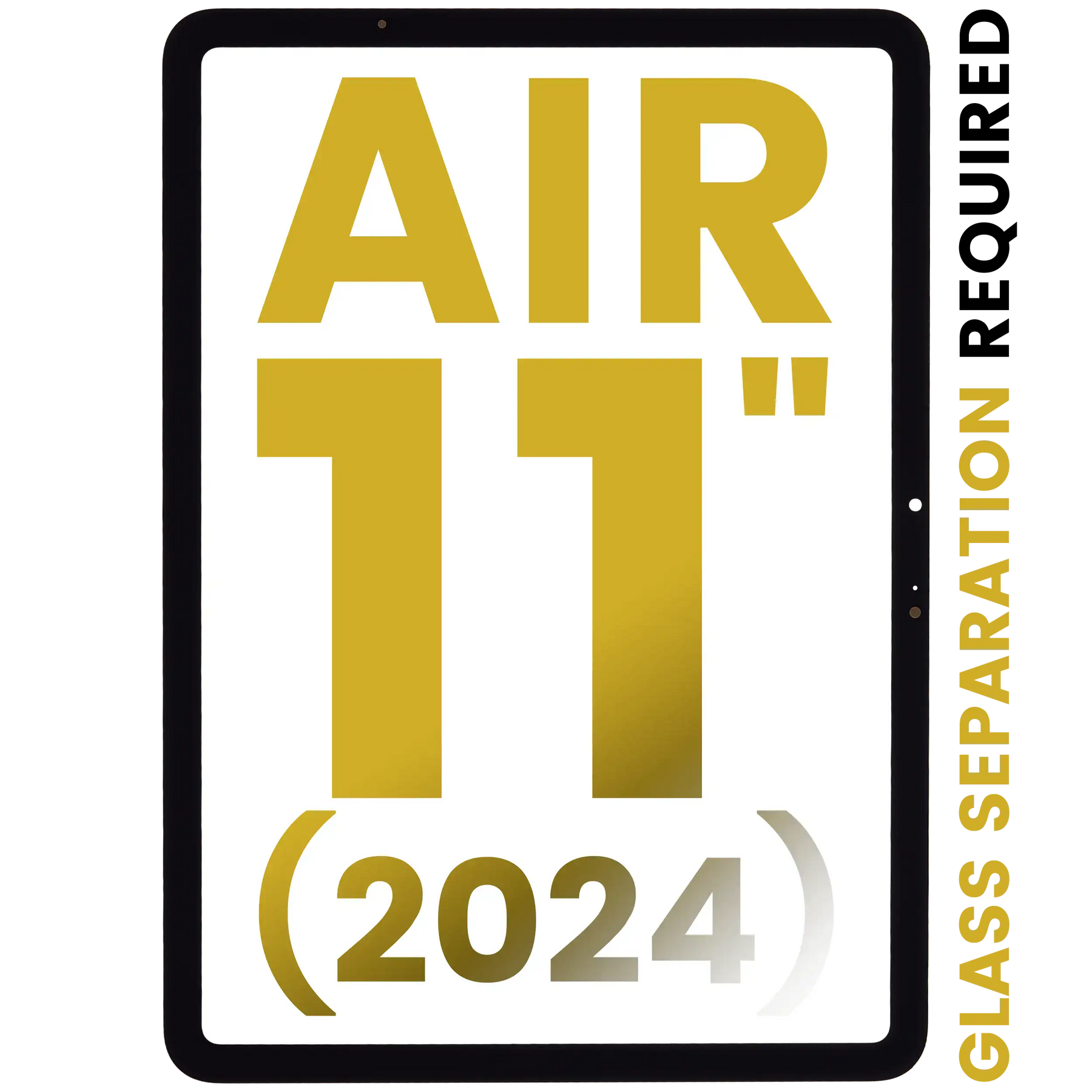 Front Glass Compatible For iPad Air 11" (2024) (Glass Separation Required) (Premium) (All Colors)