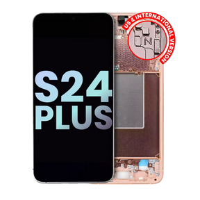 OLED Assembly With Frame Compatible For Samsung Galaxy S24 Plus 5G (US & International Version) (Service Pack) (Sandstone Orange)