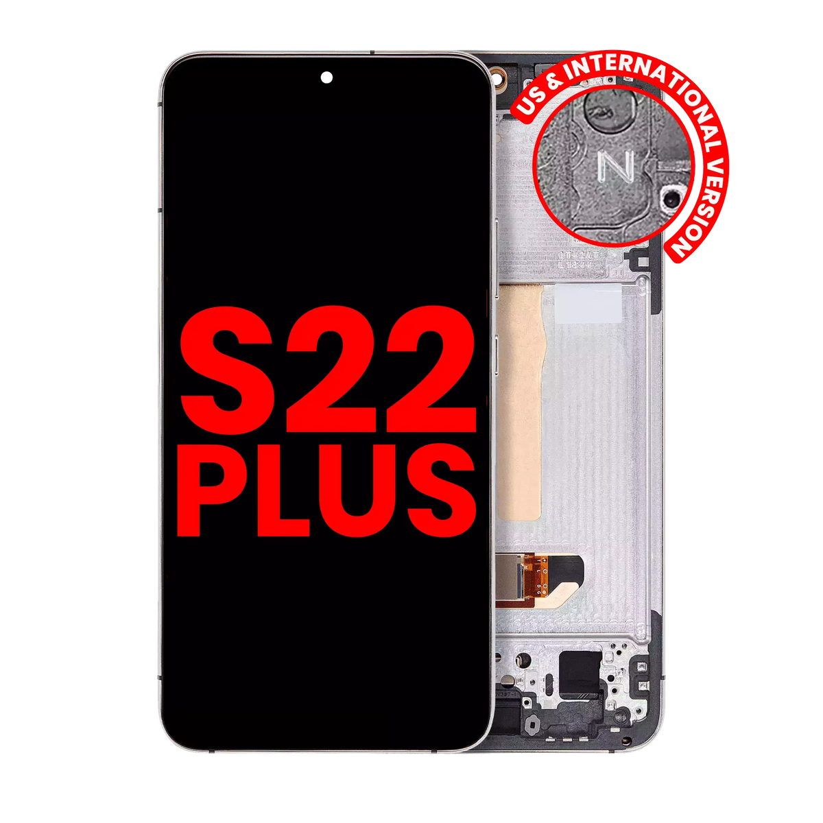 OLED Assembly With Frame Compatible For Samsung Galaxy S22 Plus 5G (US & International Version) (Aftermarket Plus) (White)