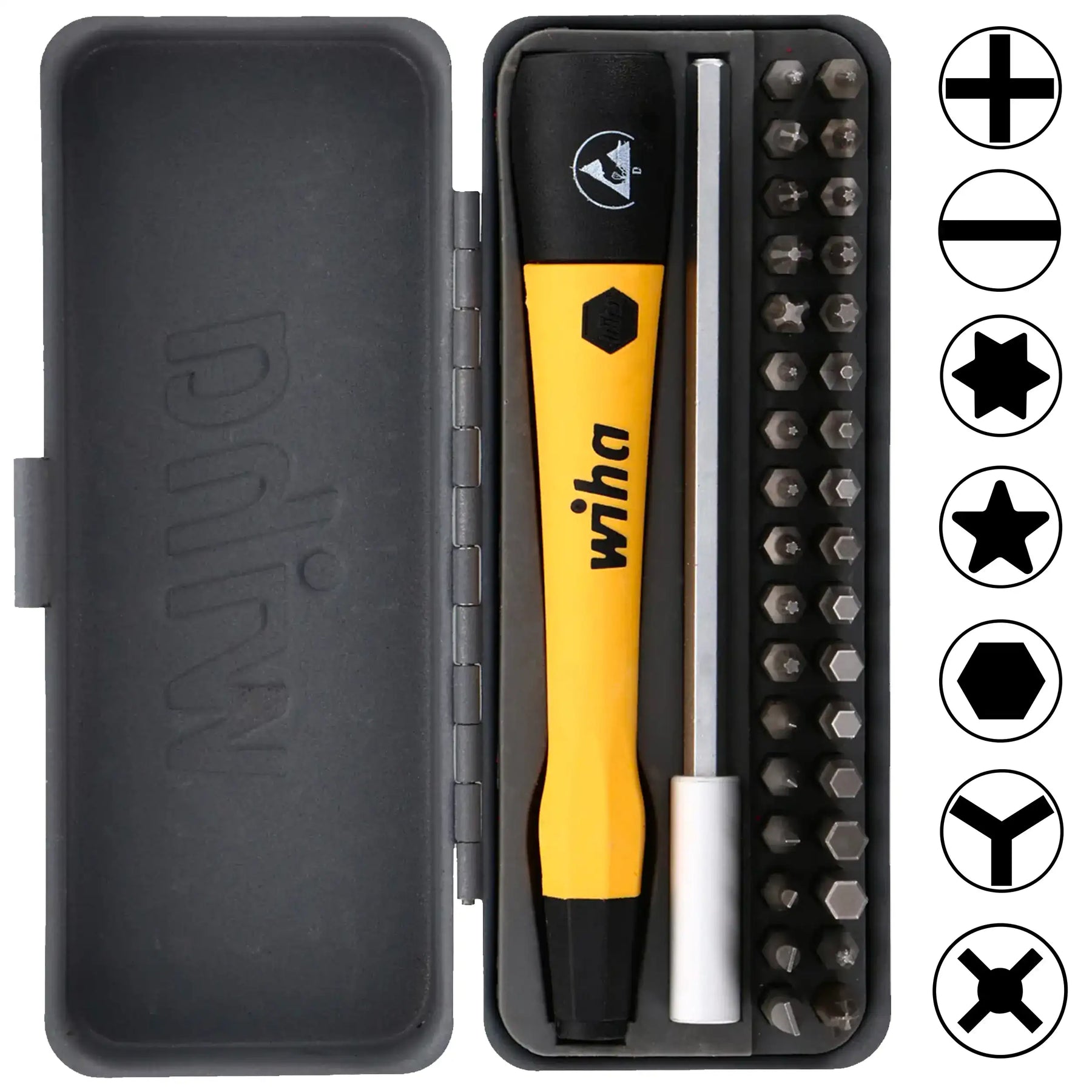 36 Piece GoBox Electronics ESD Precision Micro Bit Screwdriver Set (75979) (Wiha)